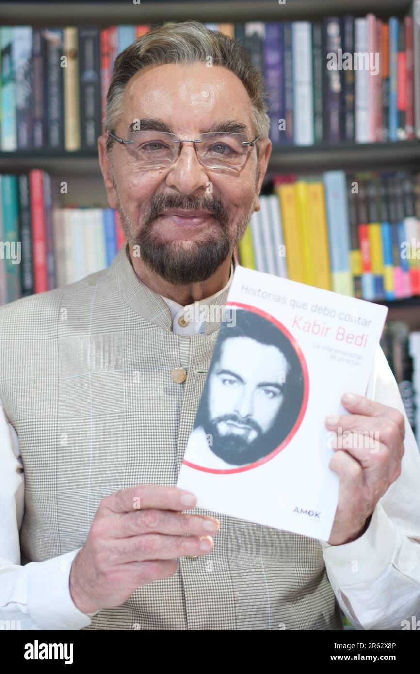 Madrid, Espagne. 06th juin 2023. L'acteur indien Kabir Bedi présente le livre "Historias que debo contar" à la Foire du livre de Madrid 82nd, au Parc du Retiro à Madrid. Crédit : SOPA Images Limited/Alamy Live News Banque D'Images