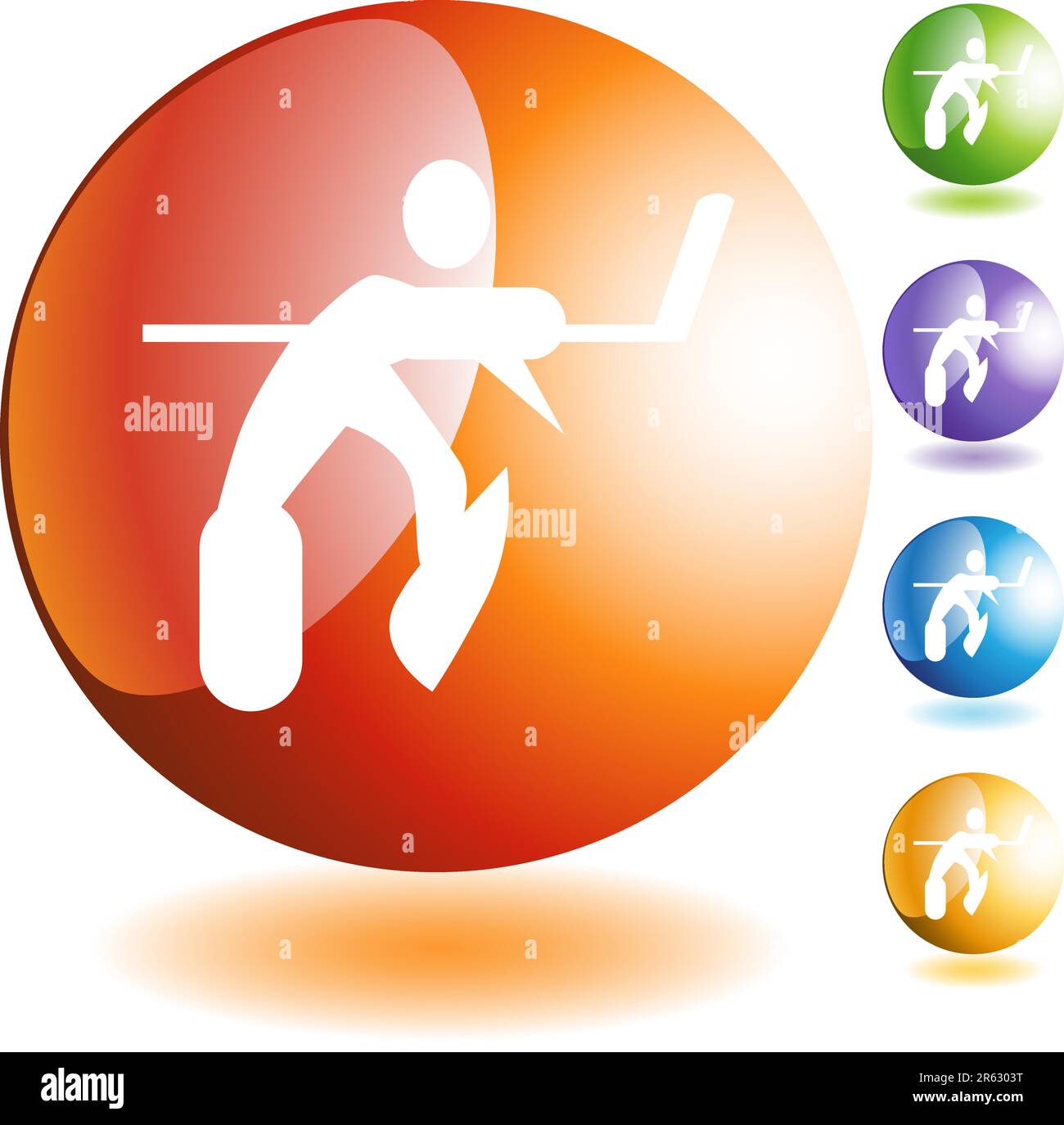 Icône de hockey icône de toile isolée sur un fond. Illustration de Vecteur