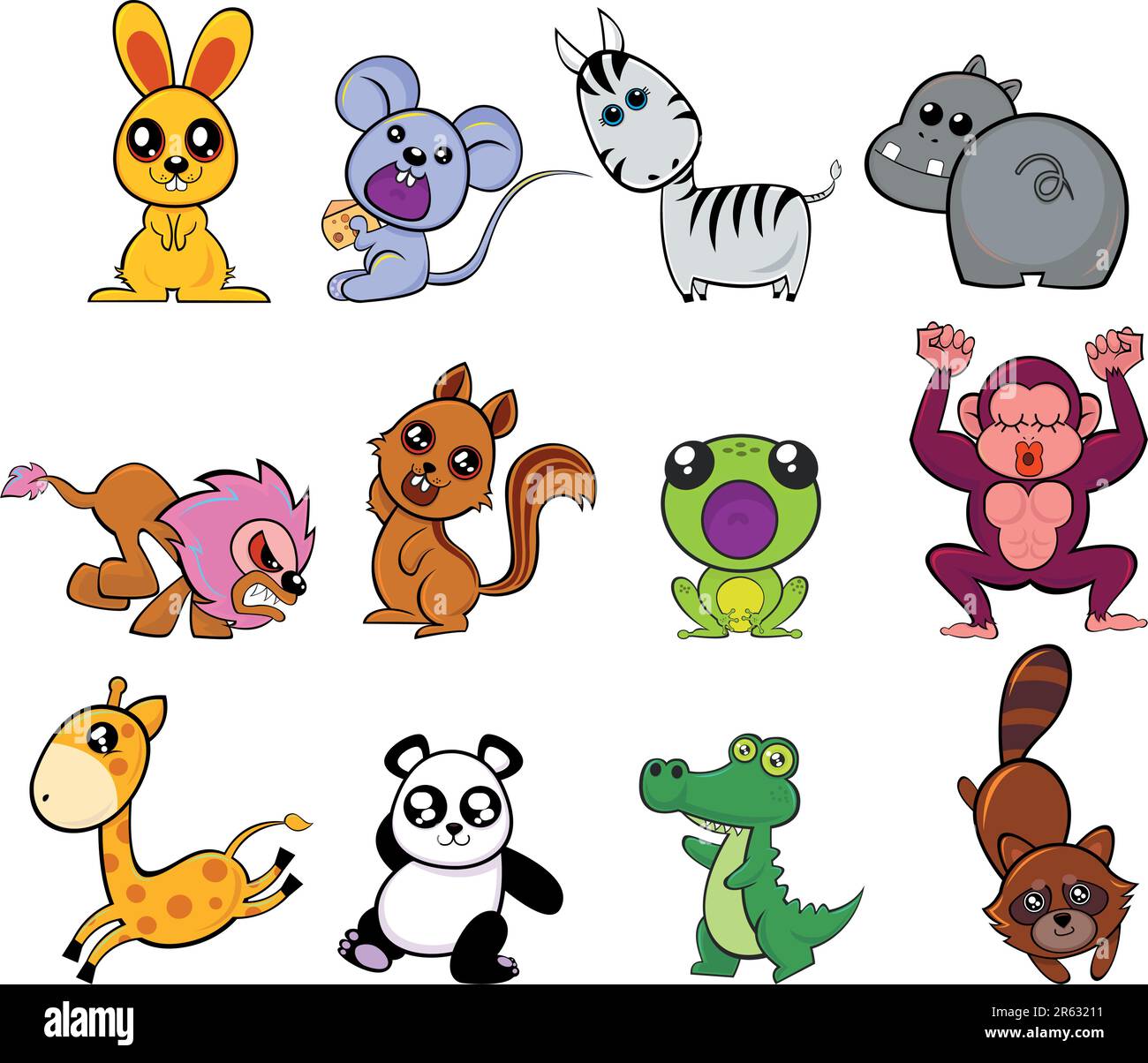 Animaux de dessin animé Illustration de Vecteur