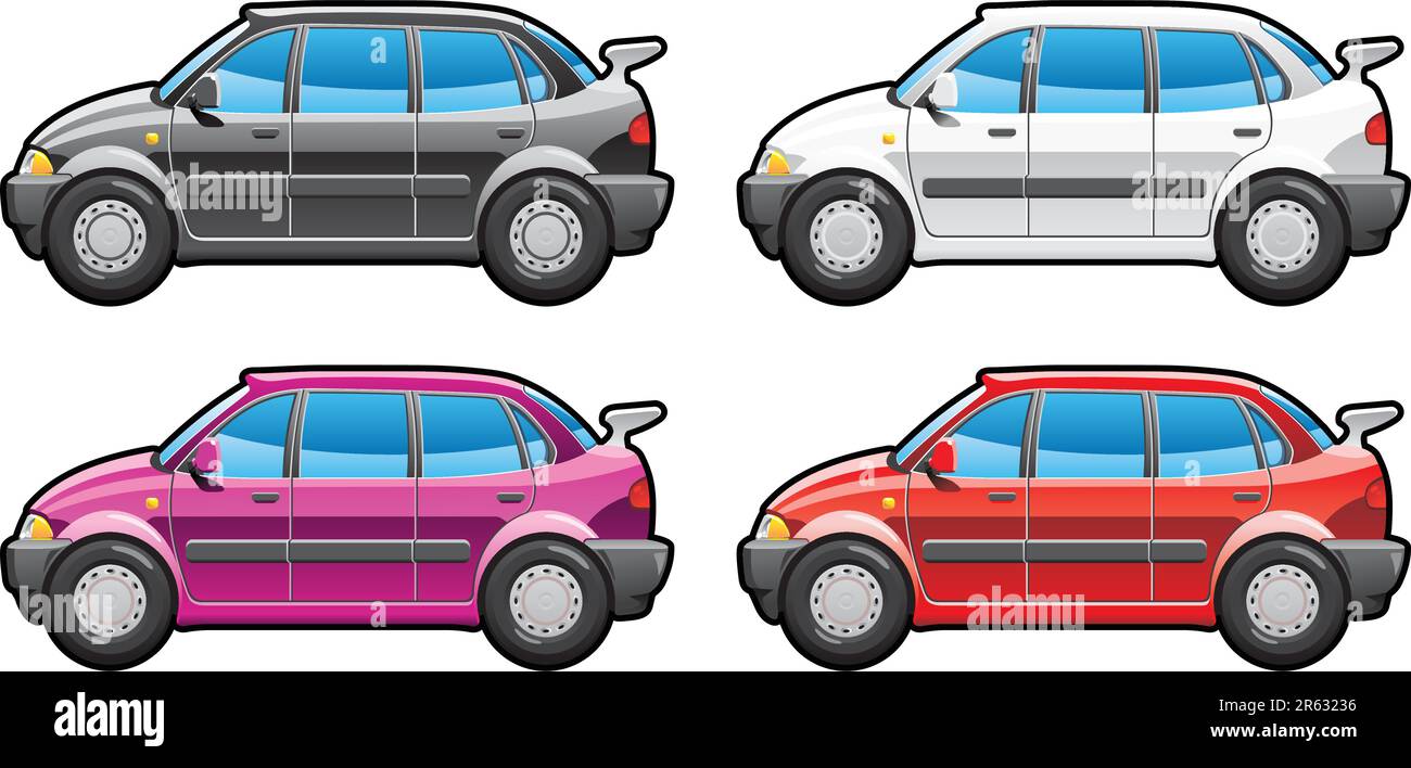 Fait partie de mes collections de style de carrosserie de voiture. Gradients simples uniquement - pas de maillage de gradient Illustration de Vecteur