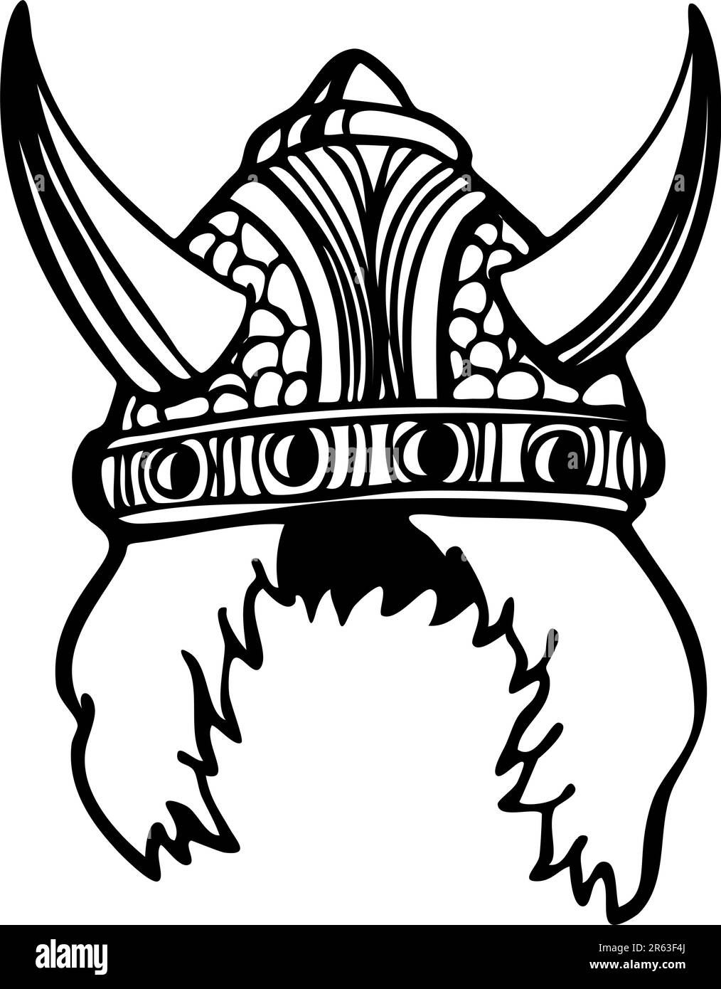 Une image d'un casque Viking. Illustration de Vecteur