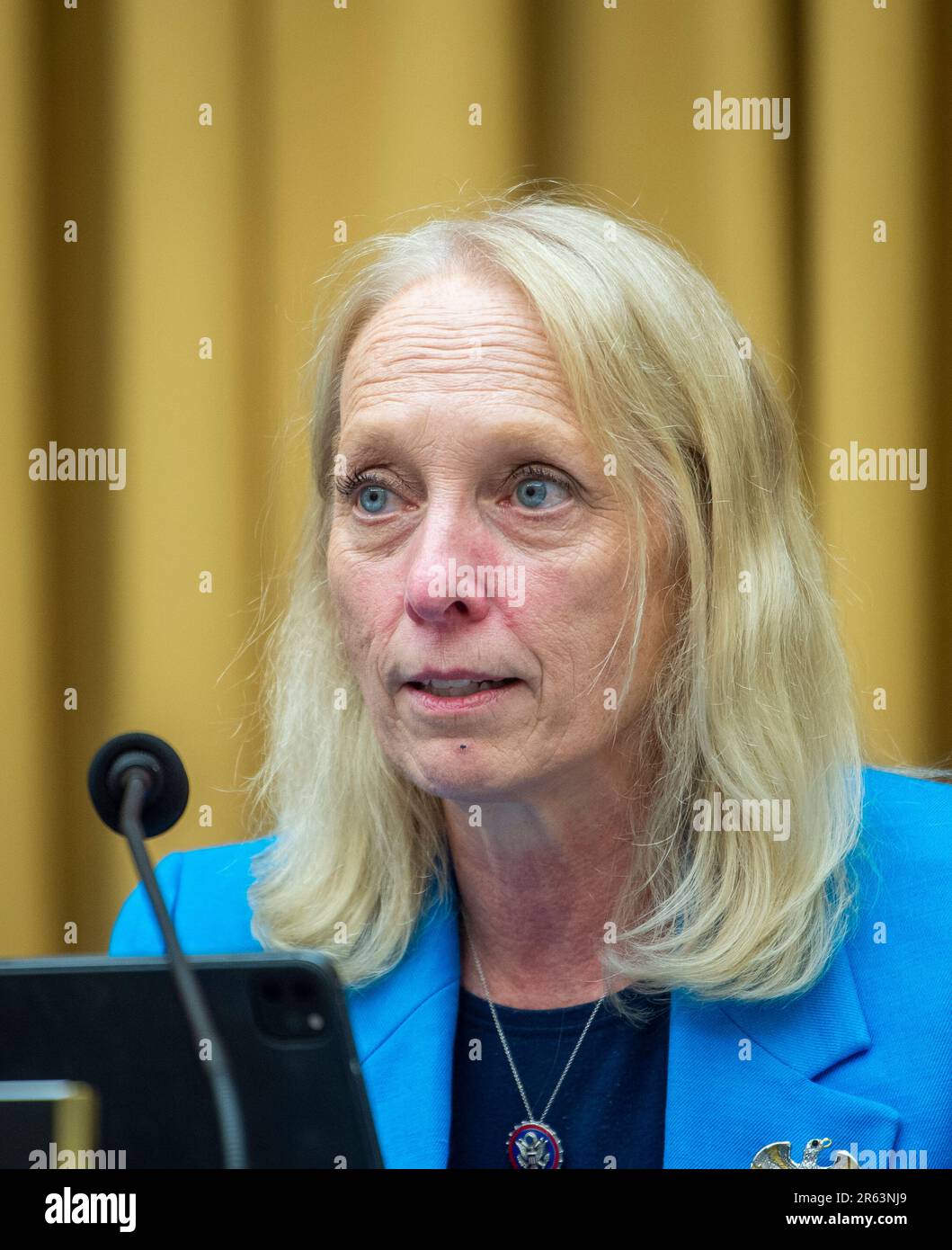 Commission de la Chambre de la magistrature | sous-commission de la Constitution et du gouvernement limité membre de classement des États-Unis Représentant Mary gay Scanlon (démocrate de Pennsylvanie) Elle présente son discours d'ouverture lors d'une commission de la Chambre sur la magistrature | sous-commission sur la Constitution et l'audience limitée du gouvernement âGovernment litige et la nécessité de Reformâ dans le bureau de Rayburn House à Washington, DC, mardi, 6 juin 2023. Crédit : Rod Lamkey/CNP Banque D'Images