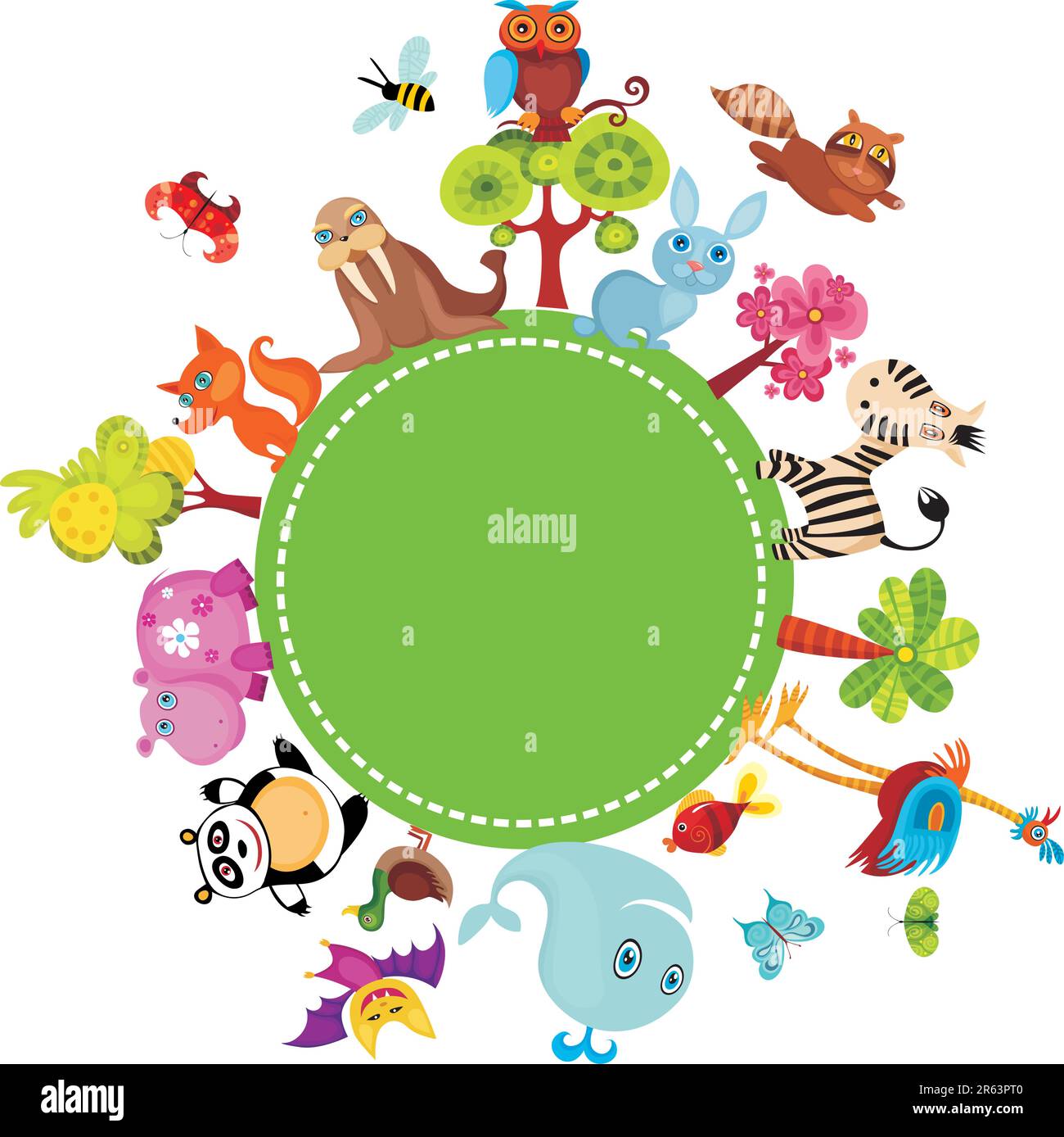 illustration vectorielle d'un ensemble d'animaux Illustration de Vecteur