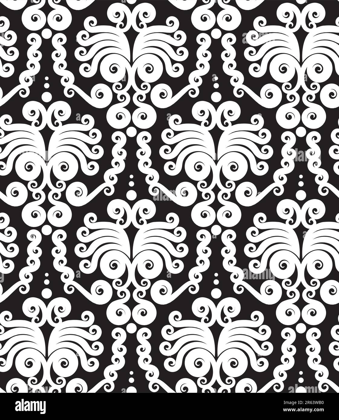 Fond transparent d'un ornement floral, à la mode du papier peint moderne ou du textile Illustration de Vecteur