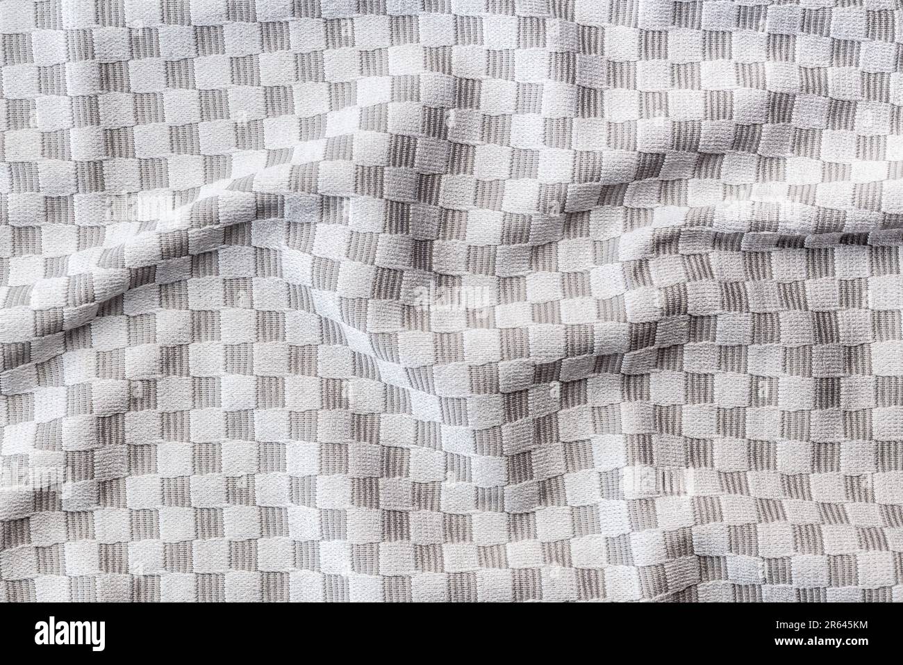 Texture de la serviette de cuisine à carreaux. Vue de dessus. Banque D'Images
