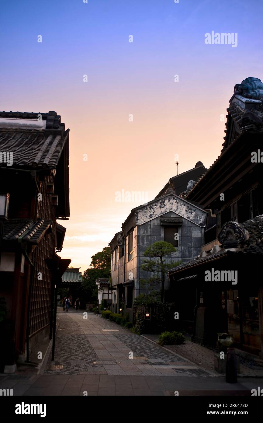 Crépuscule à Kawagoe Banque D'Images