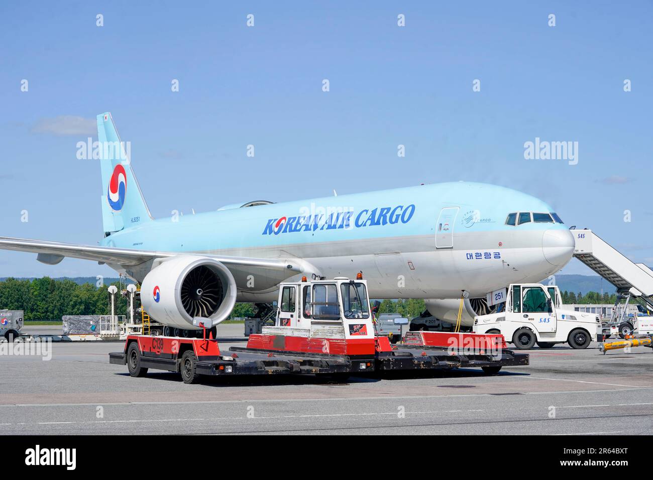 Gardermoen 20230606.Corean Air Cargo transporte de nombreuses tonnes de  fruits de mer chaque semaine. Un tout nouvel hôtel de l'OSL sera en mesure  de traiter 160 000 tonnes de fruits de mer