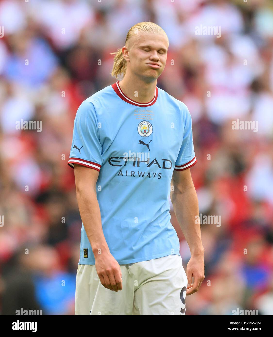 03 juin 2023 - Manchester City / Manchester United - Emirates FA Cup final - Wembley Stadium Erling Haaland de Manchester City lors de la finale de la FA Cup 2023. Image : Mark pain / Alamy Live News Banque D'Images