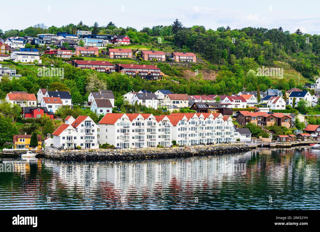 Ville et Marina à Stavanger, Norvège, Europe Banque D'Images