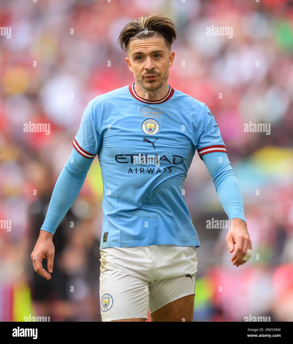 03 juin 2023 - Manchester City v Manchester United - finale de la coupe Emirates FA - Stade Wembley Jack Grealish de Manchester City lors de la finale de la coupe FA 2023. Image : Mark pain / Alamy Live News Banque D'Images