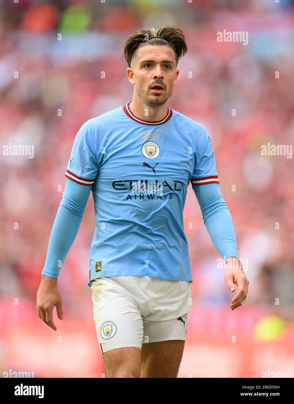 03 juin 2023 - Manchester City v Manchester United - finale de la coupe Emirates FA - Stade Wembley Jack Grealish de Manchester City lors de la finale de la coupe FA 2023. Image : Mark pain / Alamy Live News Banque D'Images