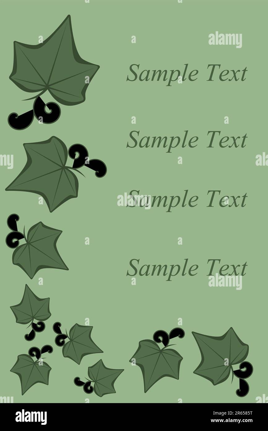 Un arrière-plan ivy design ajouter votre texte Illustration de Vecteur