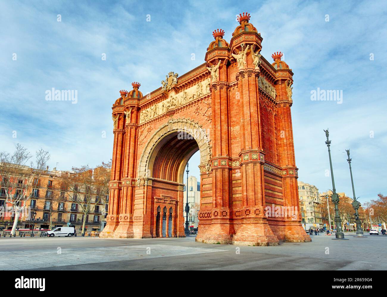 Barcelone, Arc de Triomphe, Espagne Banque D'Images