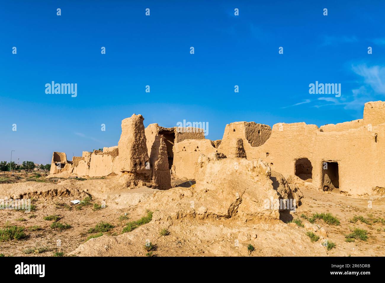 Ruines du désert - Muzahmiyah Banque D'Images