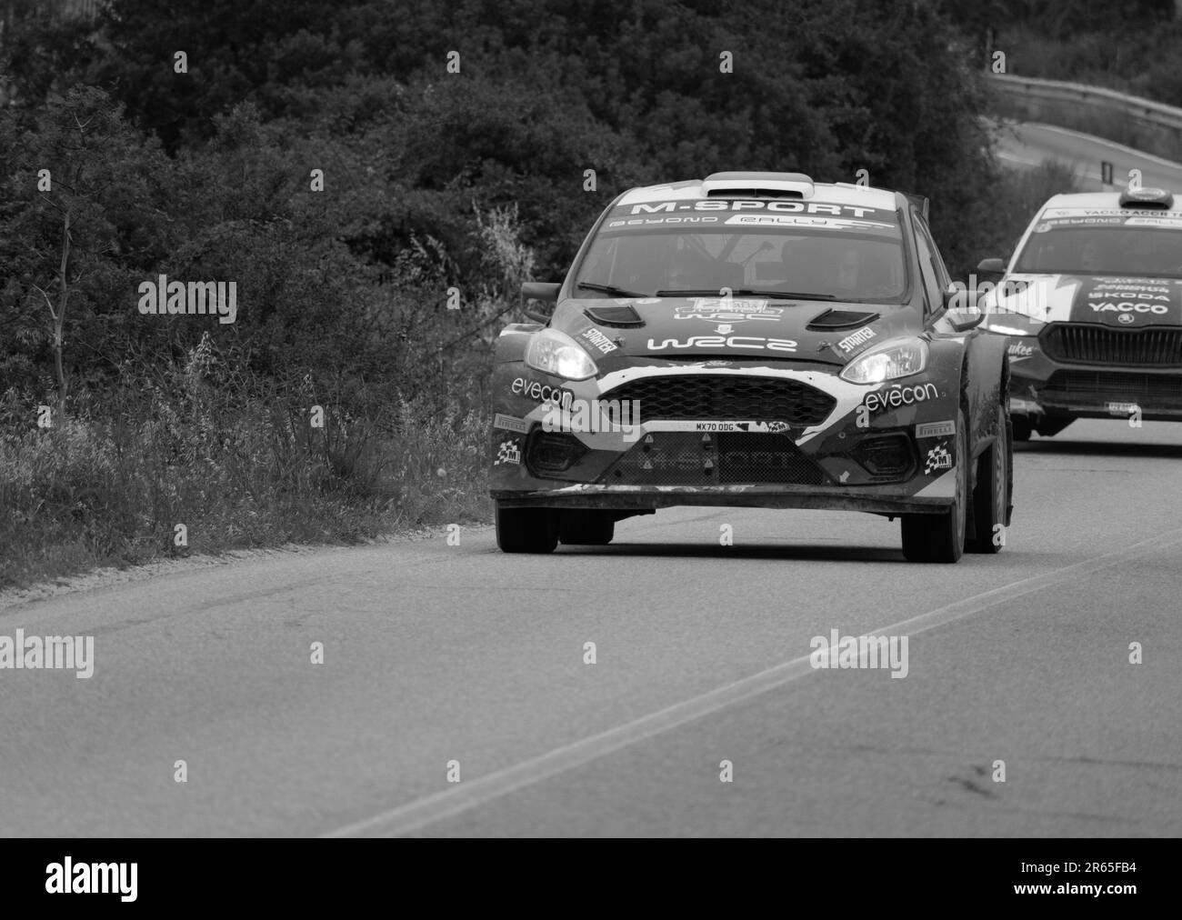 Olbia , Italie - 02-06-2023: WCR Rally Italie SARDAIGNE MÊME VOITURE DE COURSE Banque D'Images
