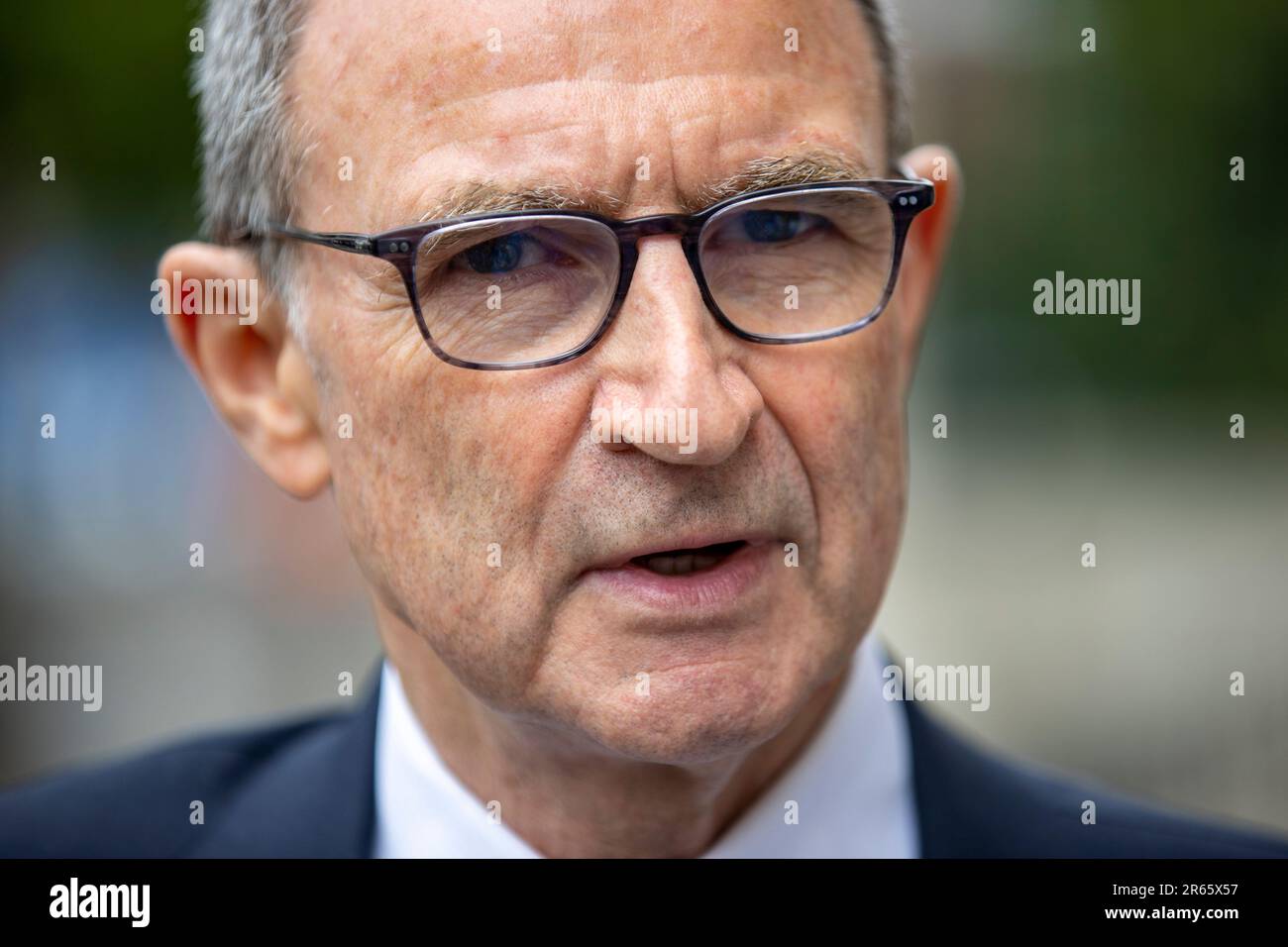 Martin O'Neill, ancien directeur de la République d'Irlande, assistait à un service d'action de grâce à la cathédrale Sainte-Anne de Belfast pour l'ancien directeur de l'Irlande du Nord, Billy Bingham, décédé à l'âge de 90 ans en juin 2022. Date de la photo: Mercredi 7 juin 2023. Banque D'Images