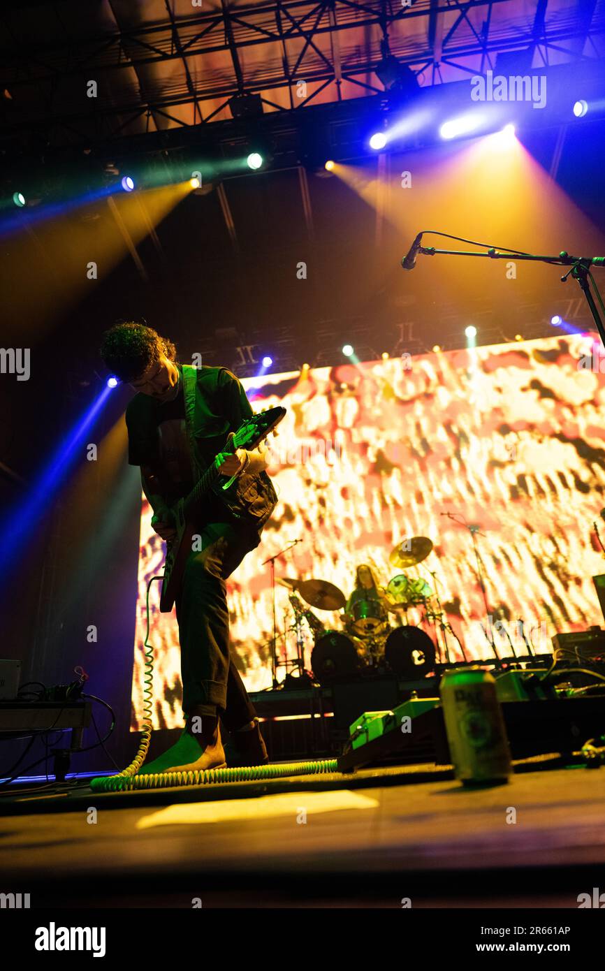 Le groupe de rock australien King gizzard et le Lizard Wizard en concert à Boston appelant à Boston Banque D'Images