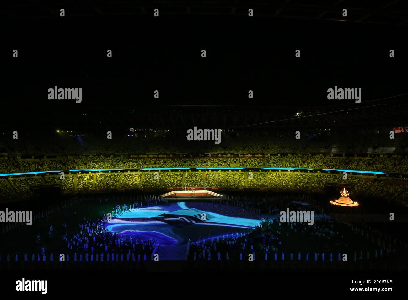 8 AOÛT 2021 - Tokyo, Japon: vue générale lors de la cérémonie de clôture des Jeux Olympiques de Tokyo 2020 au Stade Olympique (photo: Mickael Chavet/RX) Banque D'Images