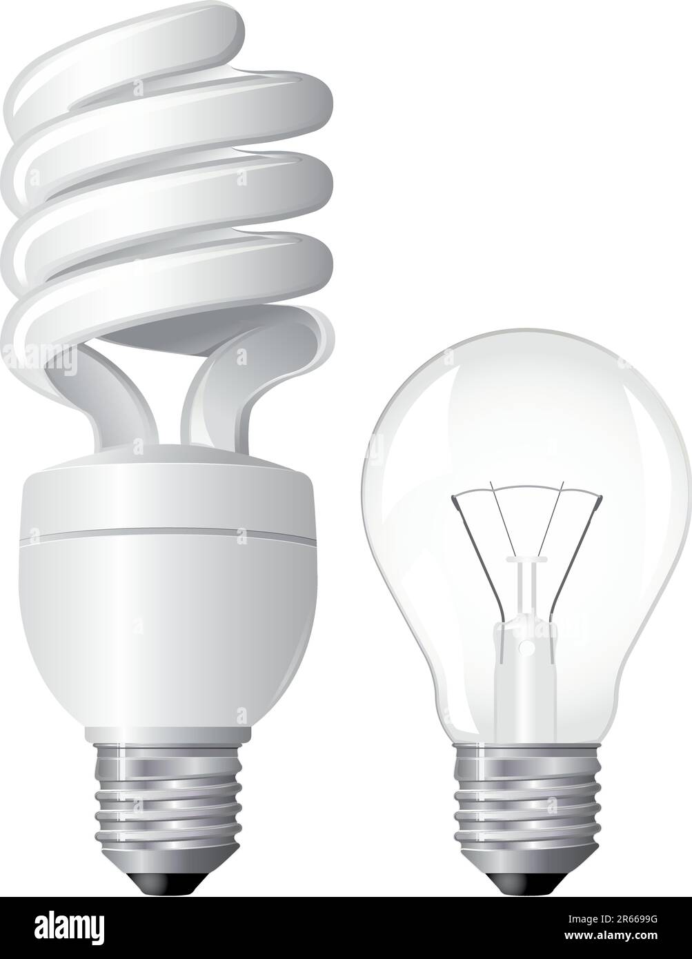 Ampoule fluorescente compacte efficace Illustration de Vecteur