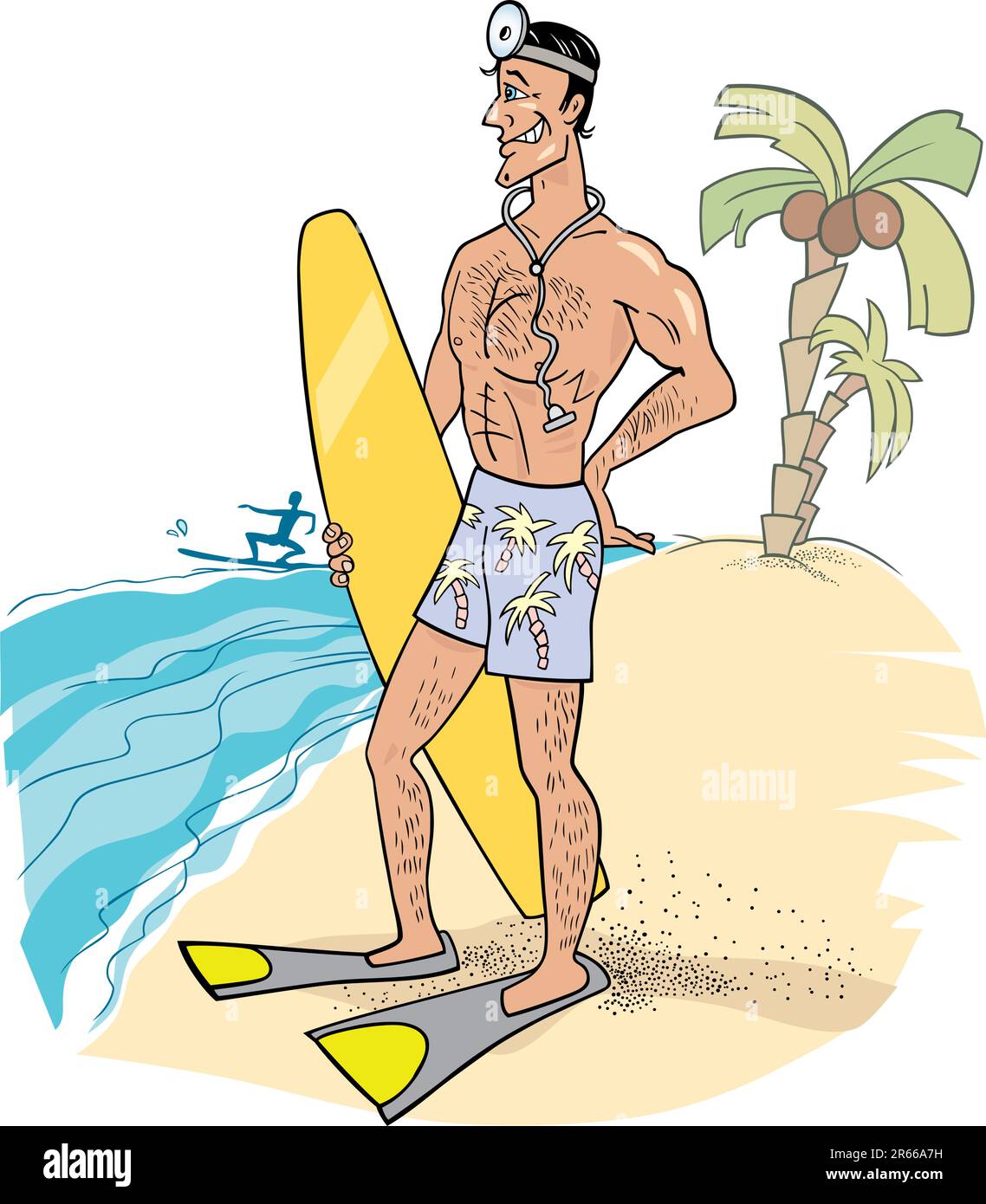 Illustration du médecin en vacances Illustration de Vecteur