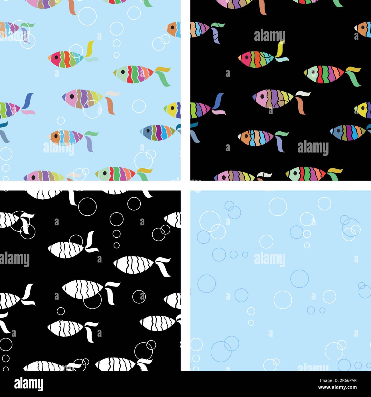 Les poissons de fond transparent Illustration de Vecteur