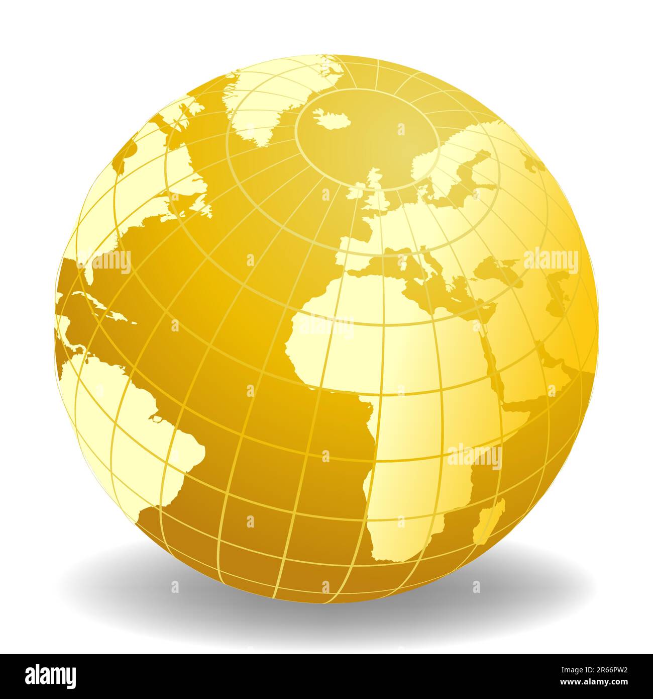 Globe de l'Organisation mondiale de l'Europe et l'Afrique Illustration de Vecteur