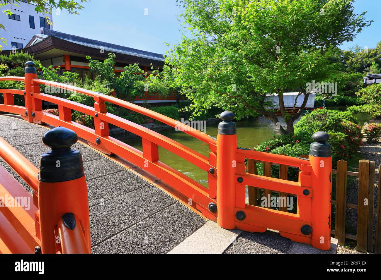 Shinsen-en vert frais Banque D'Images