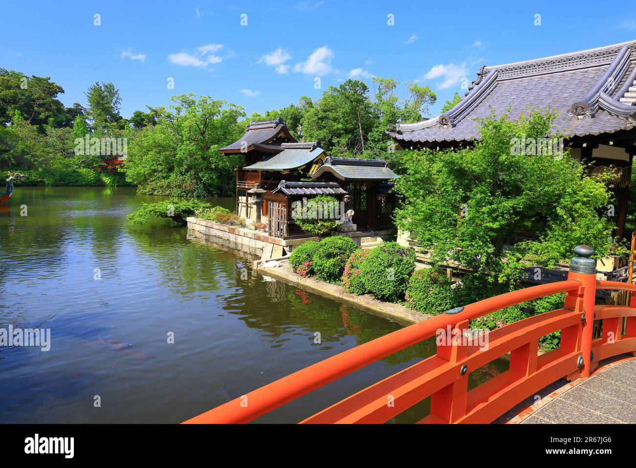 Shinsen-en vert frais Banque D'Images