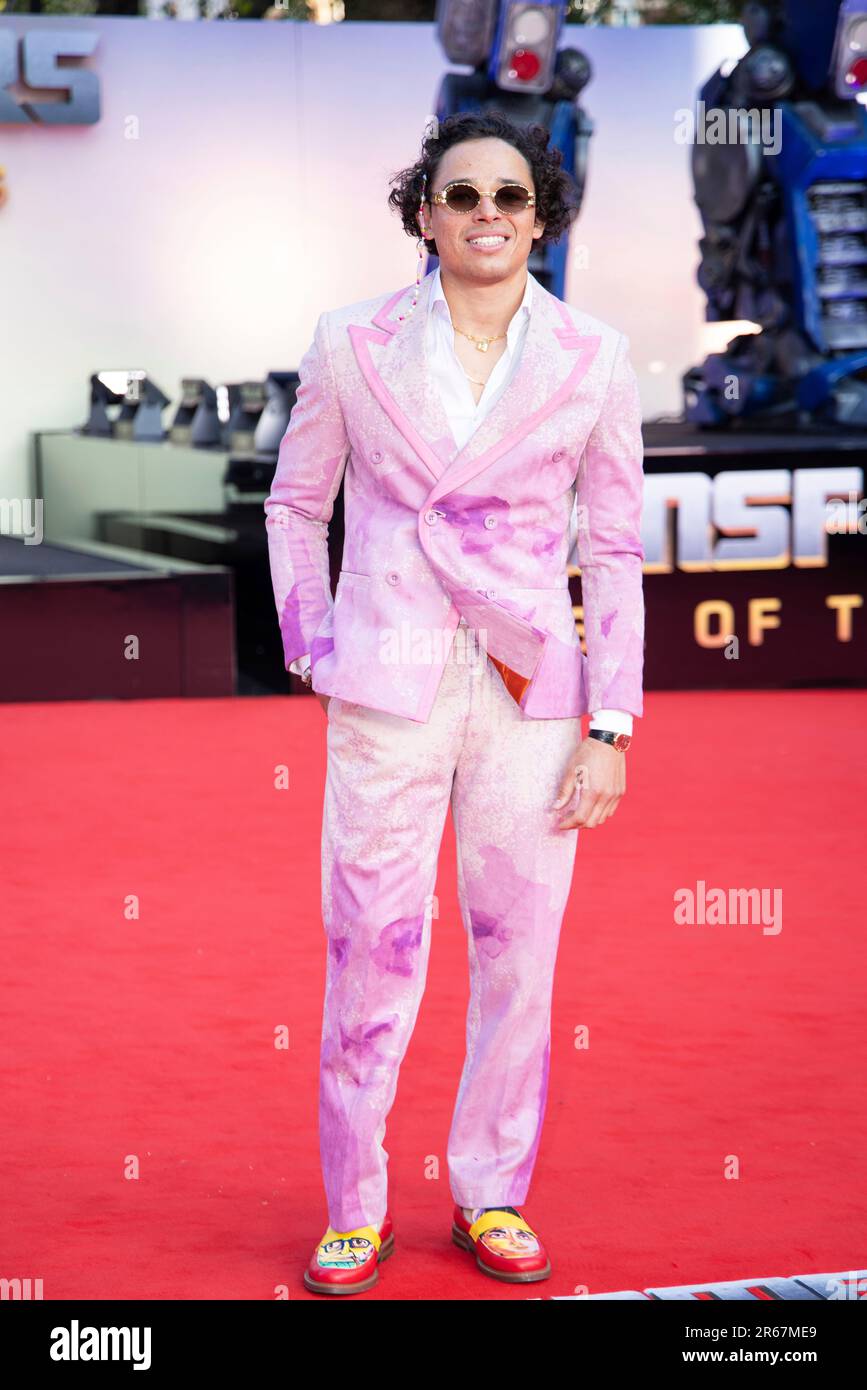 Anthony Ramos poses for photographers upon arrival at the premiere of the film 'Transformers: Rise of the Beasts' in London, Wednesday, June 7, 2023. (Photo by Vianney Le Caer/Invision/AP) Banque D'Images