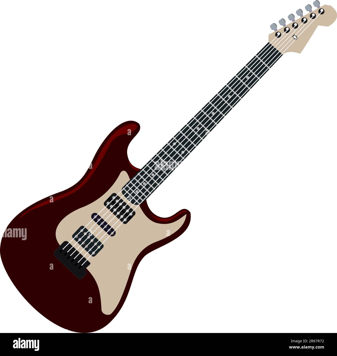 Illustration réaliste guitare électrique - vector Illustration de Vecteur