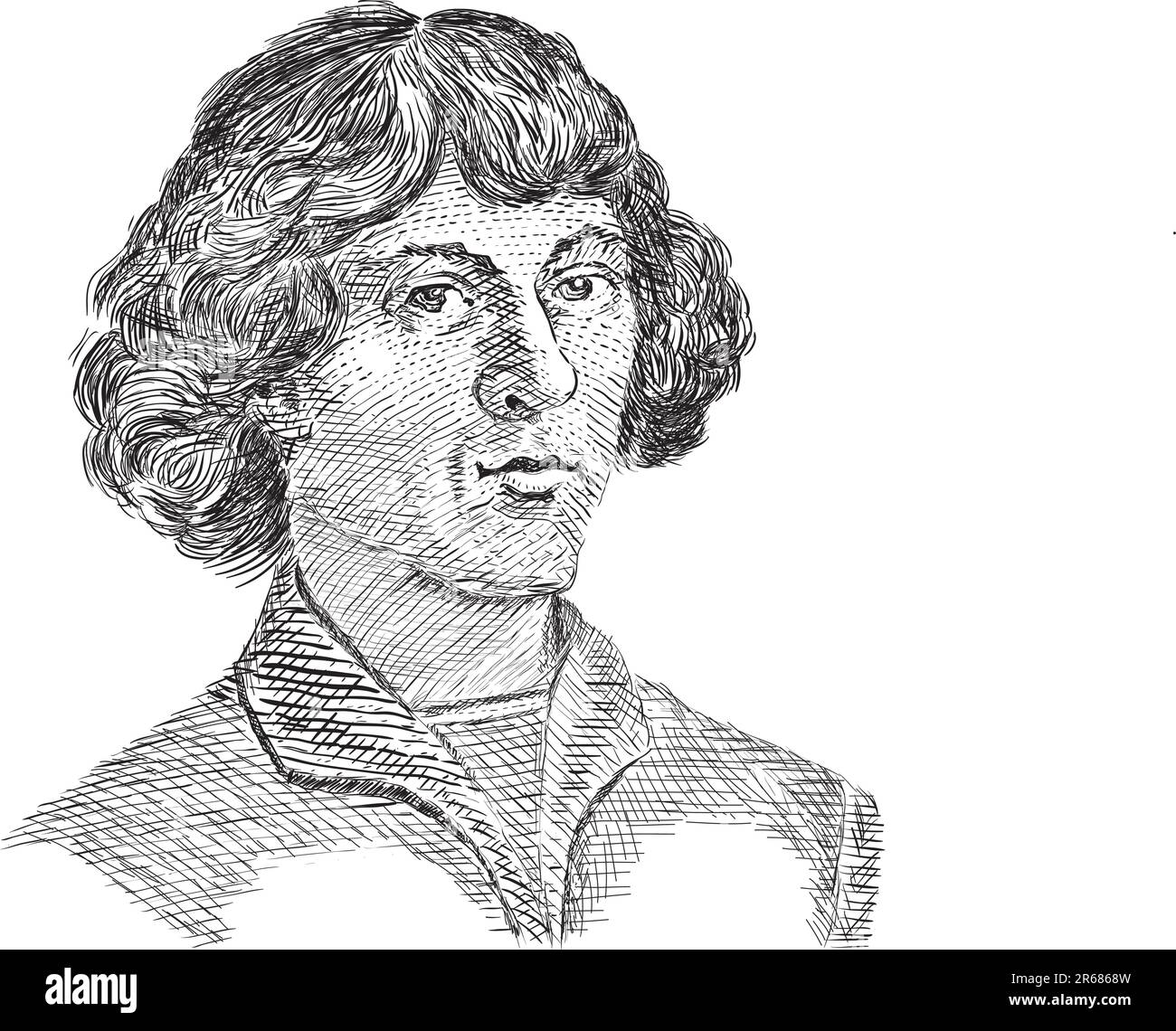 Image vectorielle de Nicolaus Copernic. Copernicus était un astronome de la Renaissance. Illustration de Vecteur