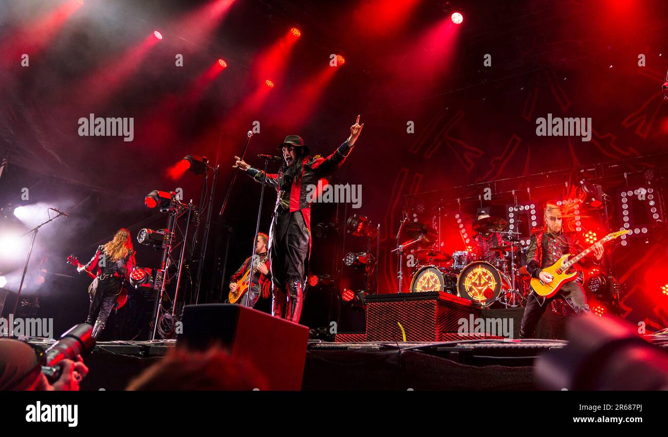 Solvesborg, Suède, 7 juin, 2023 jour 1 AVATAR (se) se produit au Festival du rock de Suède. Credit: PEO Mšller/Alamy Live News Banque D'Images
