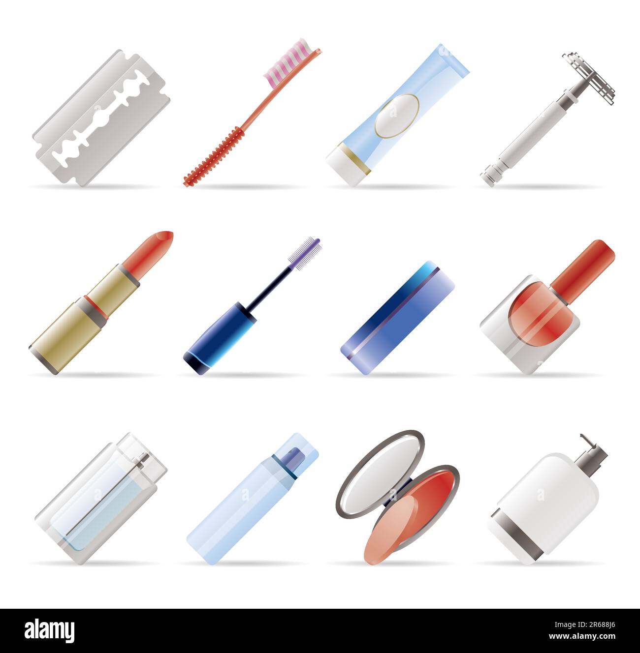 Jeu d'icônes de maquillage, icônes de santé et beauté - ensemble d'icônes vectorielles Illustration de Vecteur