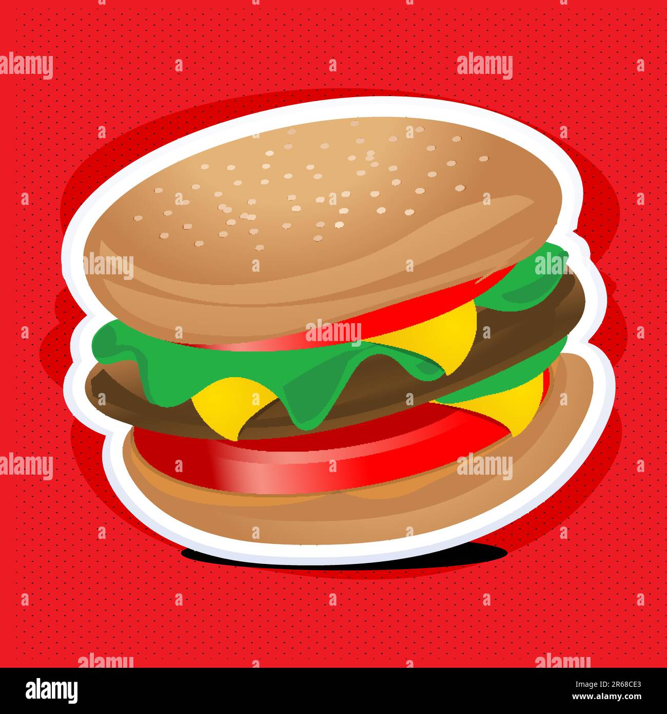 Illustration de yummy burger sur fond texturé Illustration de Vecteur