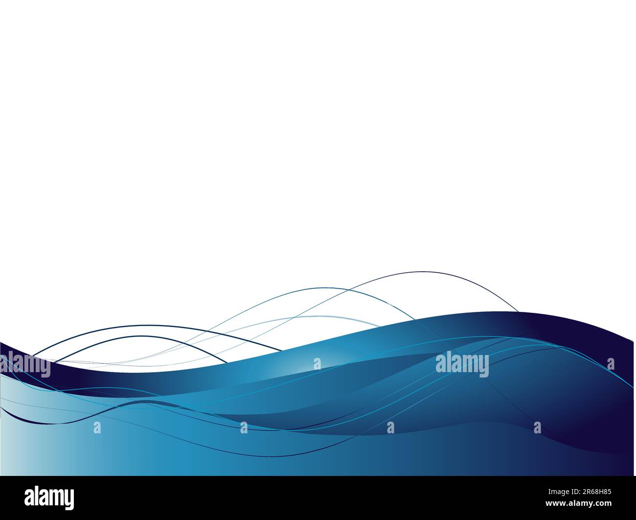 Arrière-plan avec le résumé des lignes douces, une grille et des vagues Illustration de Vecteur