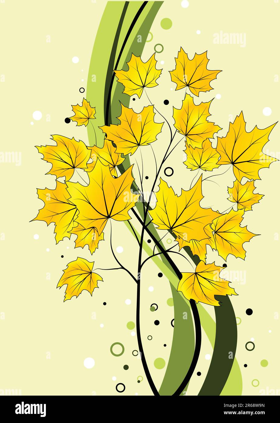 Arrière-plan abstrait d'automne, illustration vectorielle Illustration de Vecteur