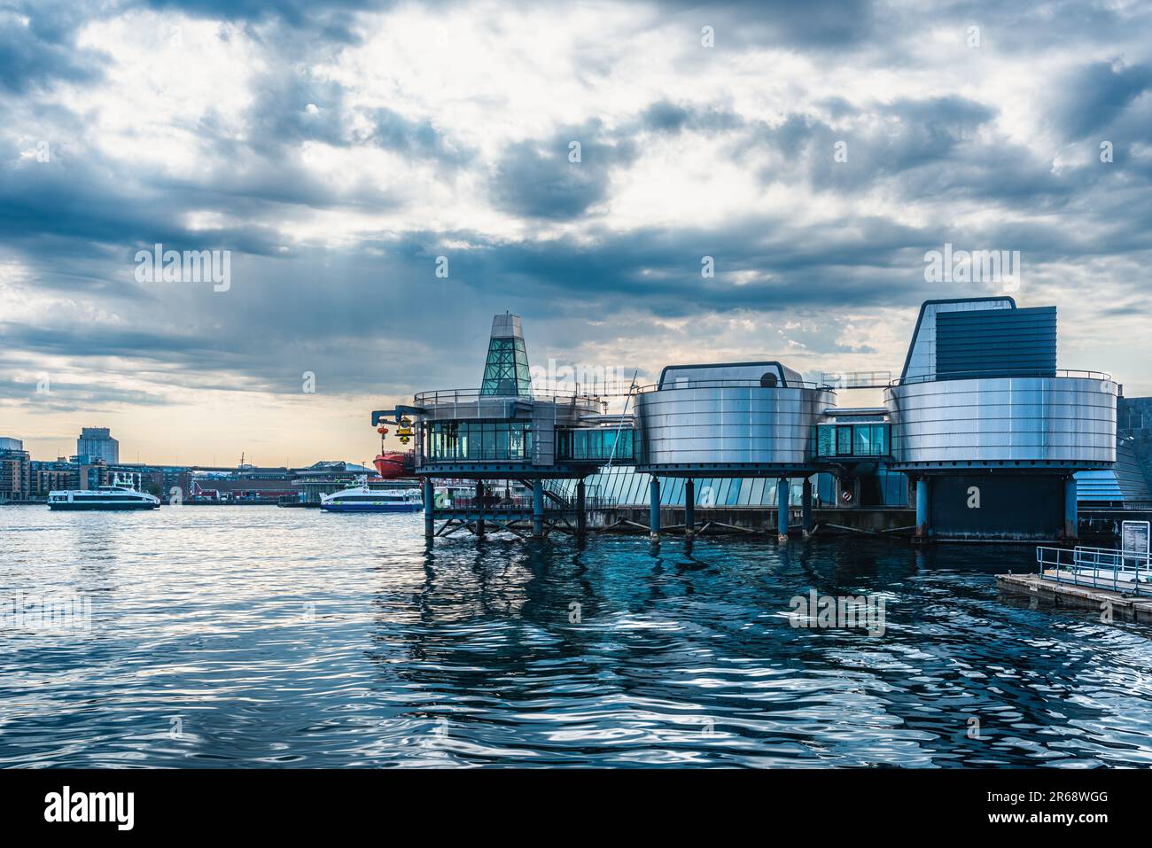 Ville et Marina à Stavanger, Norvège, Europe Banque D'Images