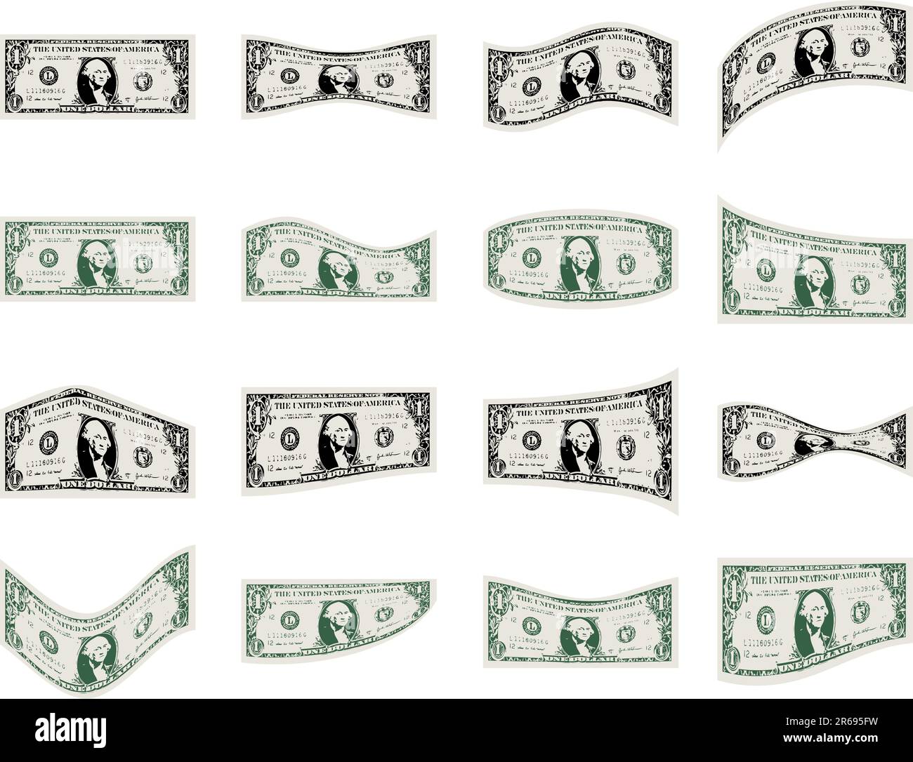 Dollar défini Illustration de Vecteur