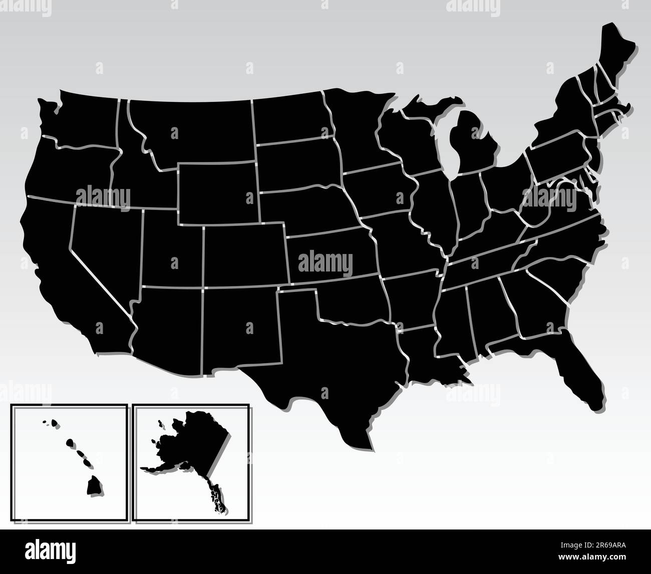 carte vectorielle des états-unis Illustration de Vecteur