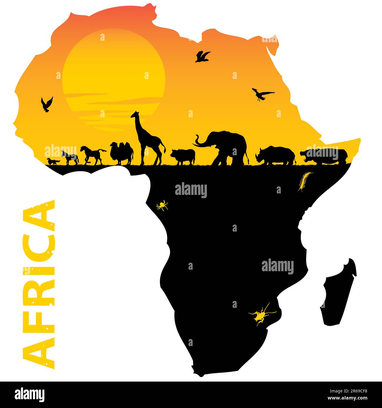 illustration vectorielle pour les animaux d'afrique Illustration de Vecteur