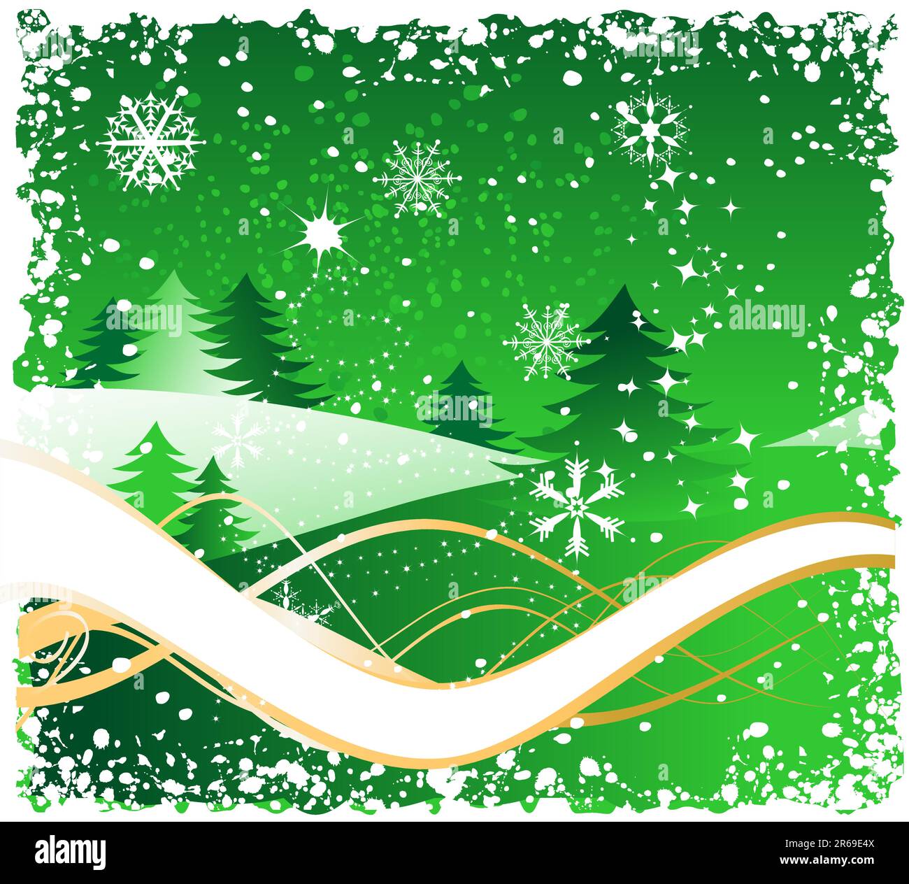 Fond d'hiver pour votre conception Illustration de Vecteur