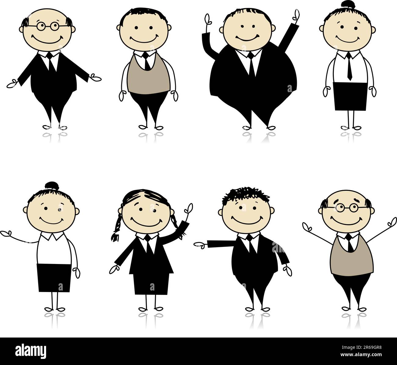Ensemble de personnes d'affaires pour votre conception Illustration de Vecteur