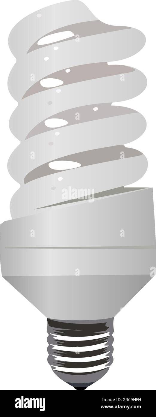 Lampe à économie d'illustration réaliste eco - vector Illustration de Vecteur