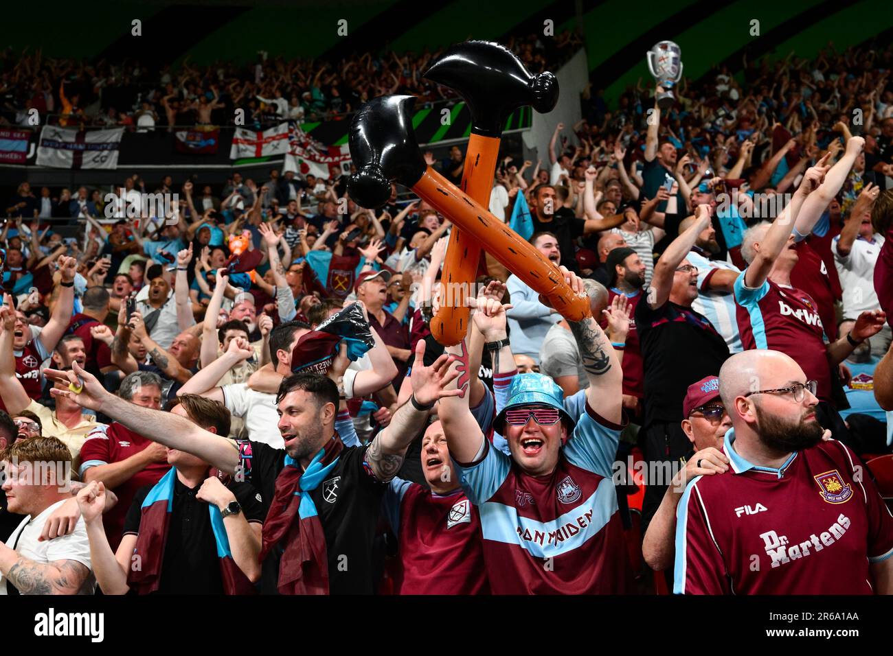 Prague, République tchèque. 07th juin 2023. Les fans de West Ham United
