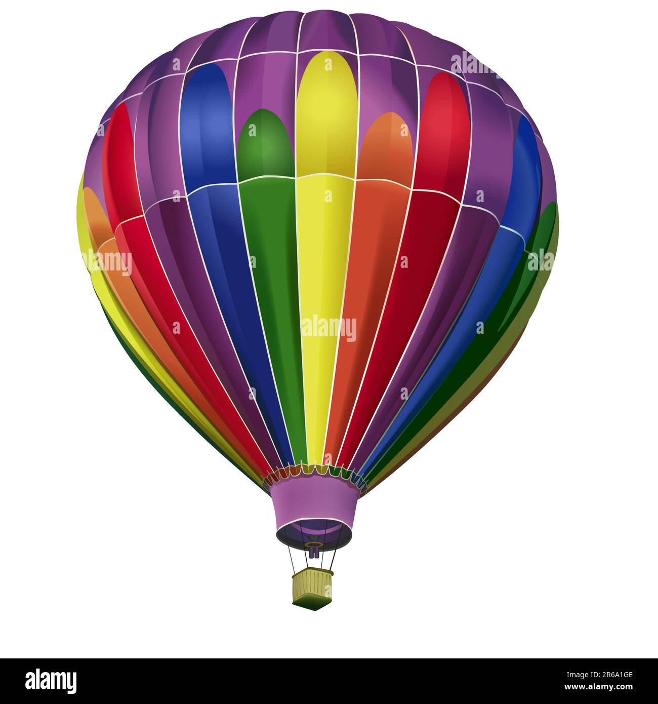 Ballon d'air - Illustration vectorielle colorée et détaillée. Illustration de Vecteur