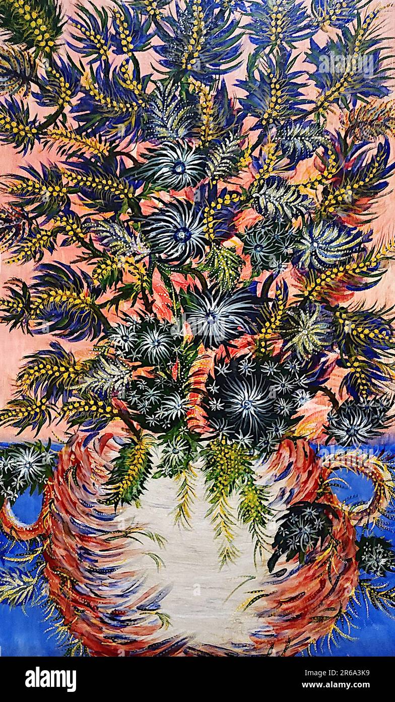 Séraphine de Senlis - Séraphine Louis - bouquet de Mimosa (culture) - c1932 Banque D'Images