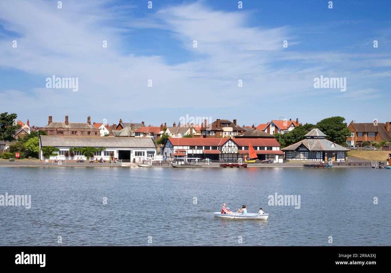 Lac Fairhaven sur la côte du lancashire à lytham St annes Banque D'Images