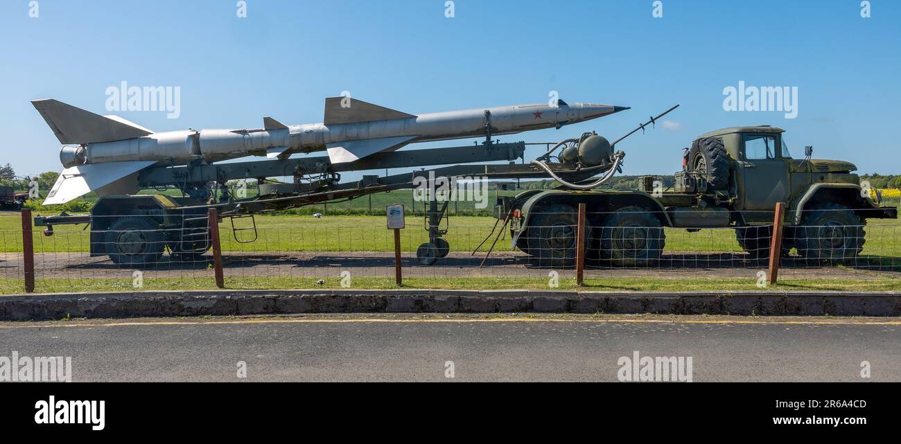 Lance-missiles et lance-missiles au Secret Bunker d'Écosse, Fife, Écosse, Royaume-Uni Banque D'Images