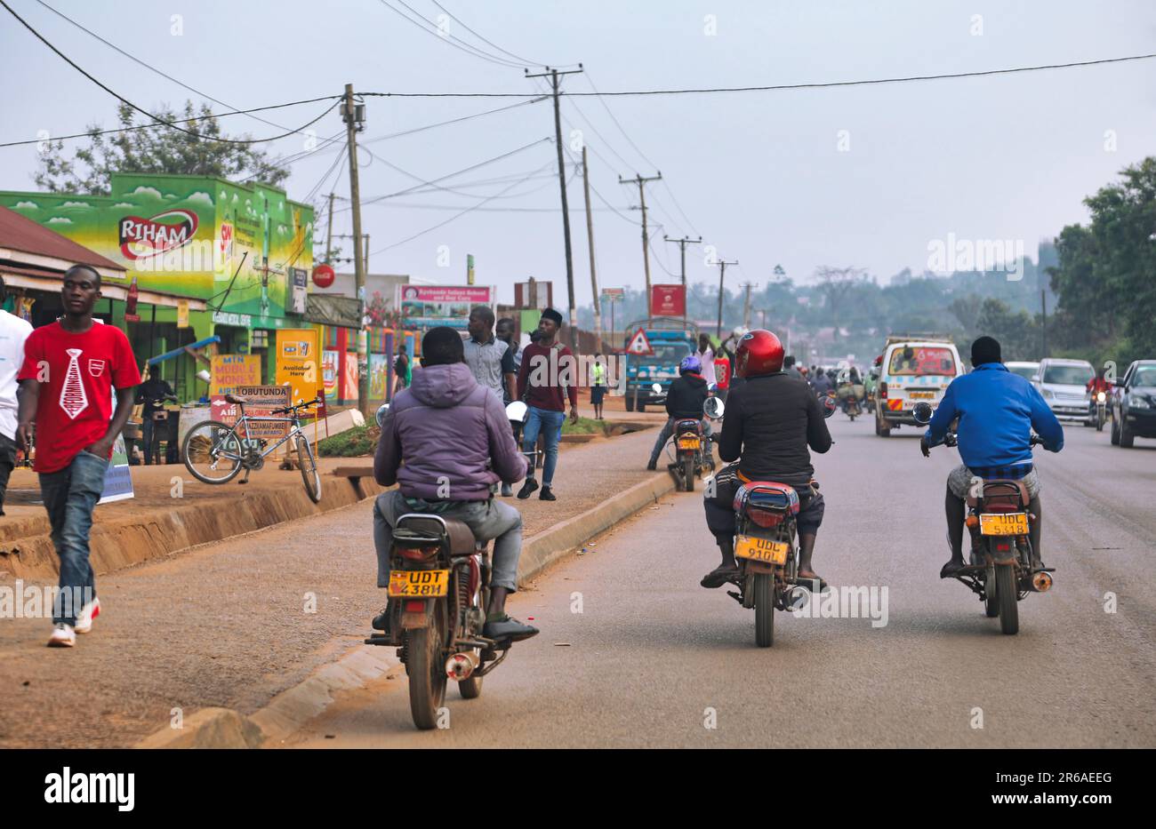 Dans les rues de Kampala, la capitale de l'Ouganda Banque D'Images