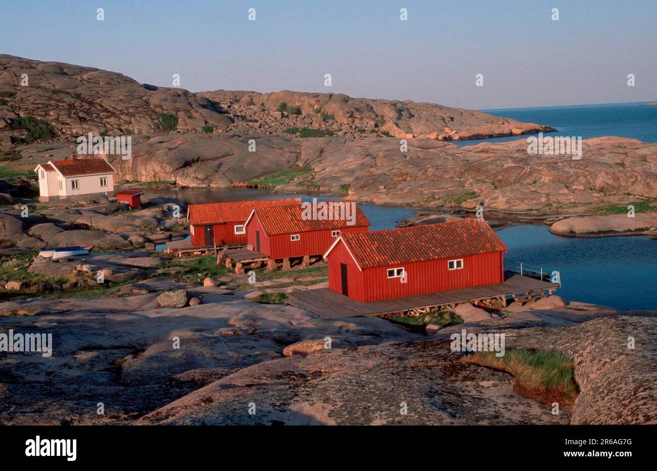 Bateaux, Bohuslan, Suède, archipel, Bohuslaen, Europe, maison, paysage, horizontal, côte, côte Banque D'Images